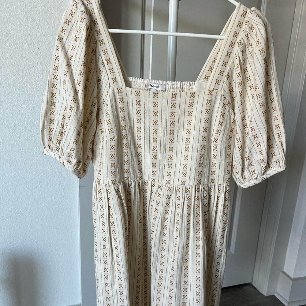 Madewell Patterned Scoopneck Dress, Size S